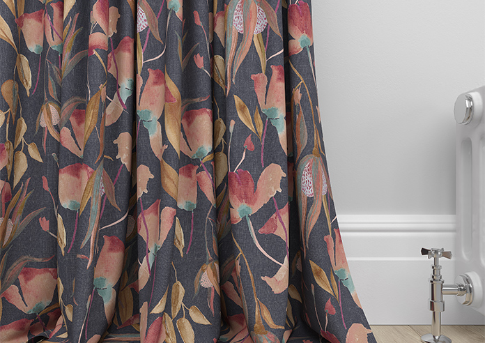 Belle Fuchsia, Indigo - Made to Measure Curtains - Image 6